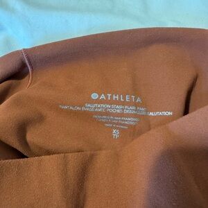 Athleta Salutation Stash Flare Pant — Rust